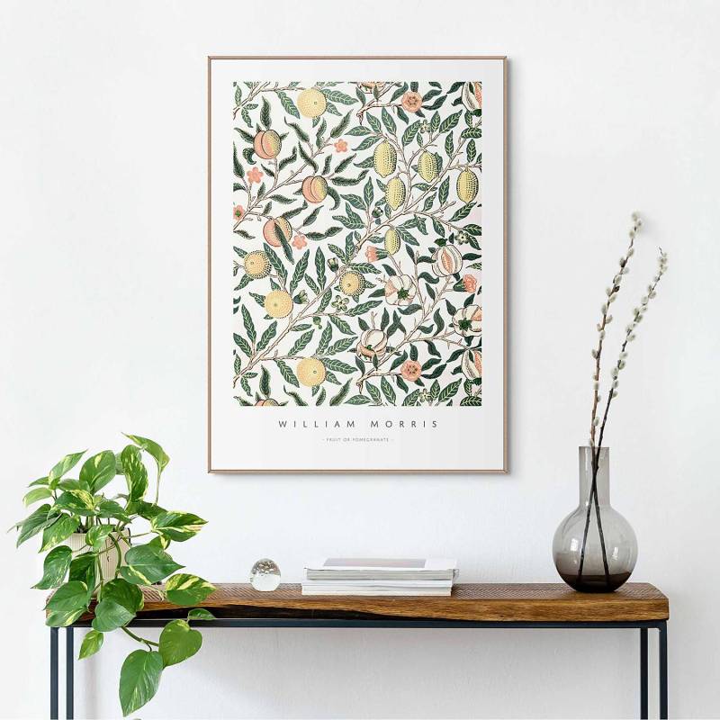 home24 Wandbild Fruit or Pomegranate Kunstdruck in Holzrahmen ohne Glas Multicolor 50 x 70 x 1cm von home24