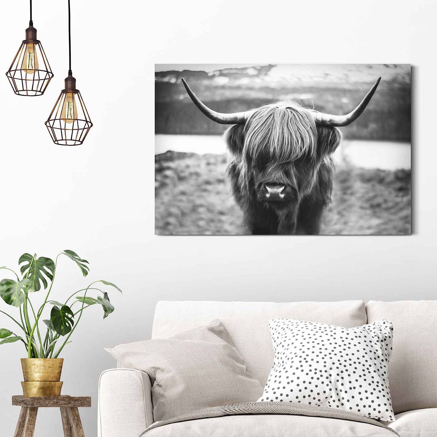Wandbild Schottische Hochlandrind Stier von Reinders