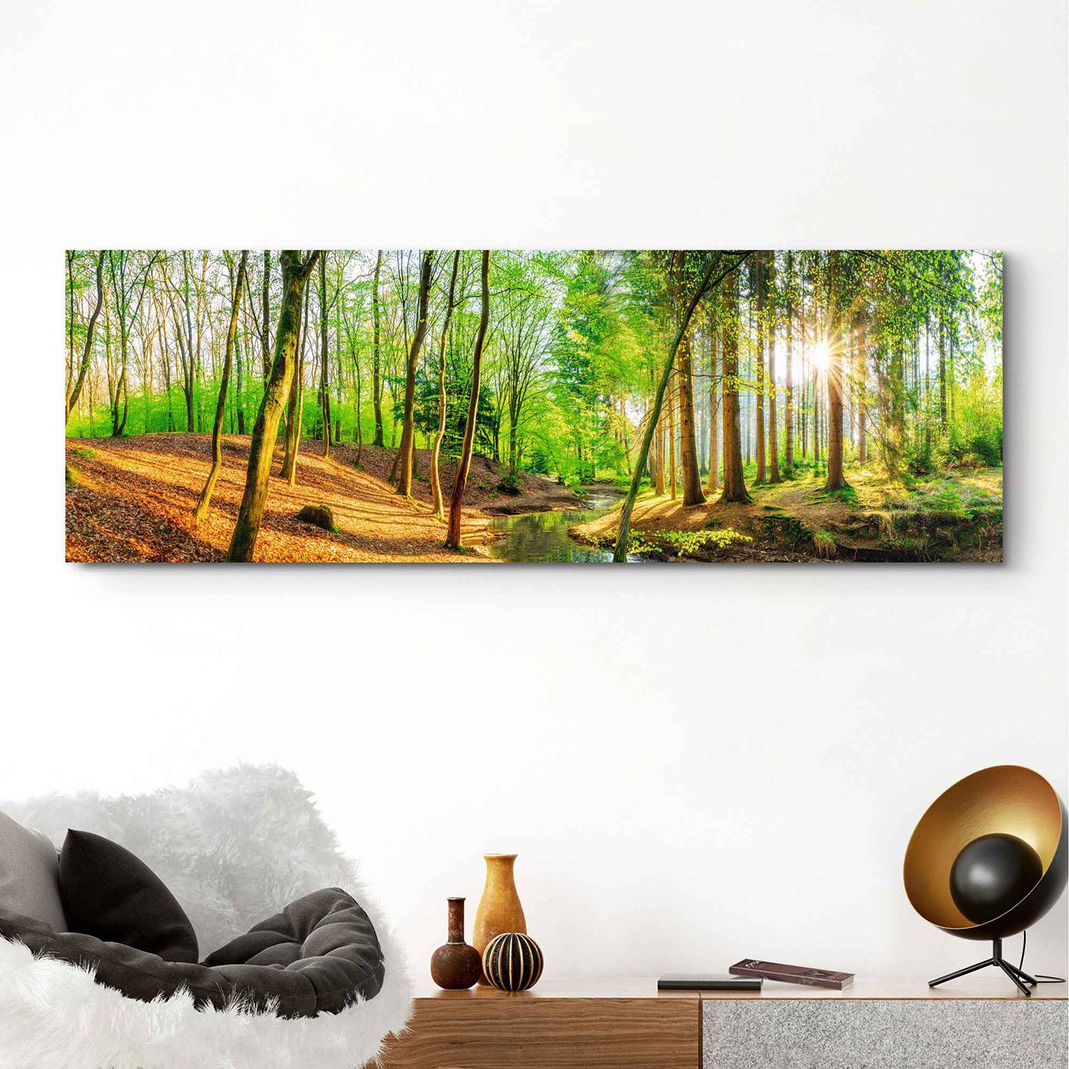 Wandbild Sonniger Wald von Reinders