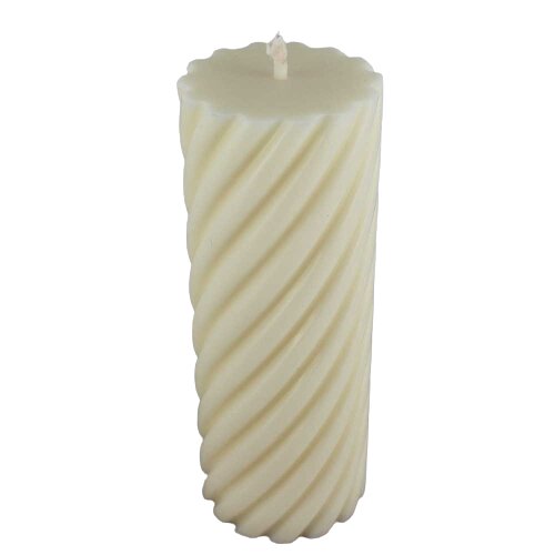 ReineNatur Kerzen aus Rapswachs – Spiraldesign - vegan – Größe: ca. H: 10 cm, ca. Ø: 5 cm von ReineNatur
