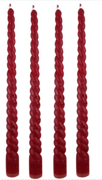 ReineNatur Spiralkerzen aus Olivenwachs – Stabkerzen - 4er Set – H: 26 cm, Ø unten 2 cm von ReineNatur