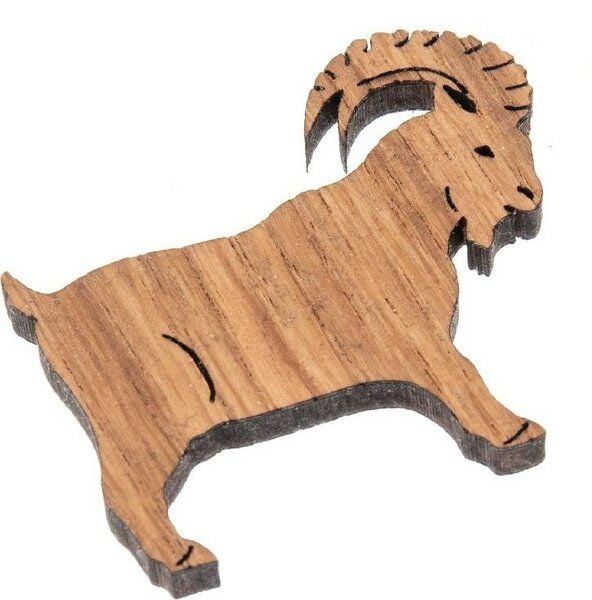 ReineNatur Steinbock Magnet aus Eichenholz geölt - 4er-Set von ReineNatur
