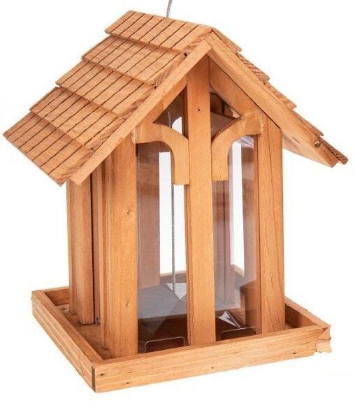 ReineNatur Vogelfutterhaus aus Kiefernholz geölt - mit Rundbogenfenster - Wetterfest ReineNatur Vogelfutterhaus aus Kiefernholz geölt - mit Rundbogenfenster - Wetterfest von ReineNatur