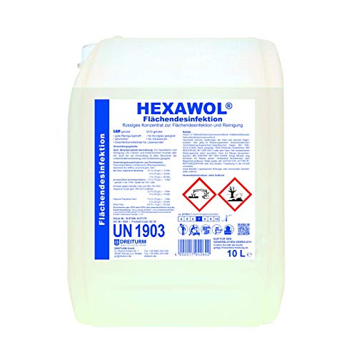 Dreiturm Hexawol Flächendesinfektion 10 L Desinfektionsmittel Flächendesi Flächendesinfektionsmittel VAH, DVG und IHO gelistet von Reinica
