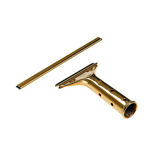 Unger GC Abzieher 35 cm Fensterwischer Griff Schiene Gummi Messingabzieher Messinggriff Messingschiene Fensterabzieher Glaswischer Glasabzieher von Reinica