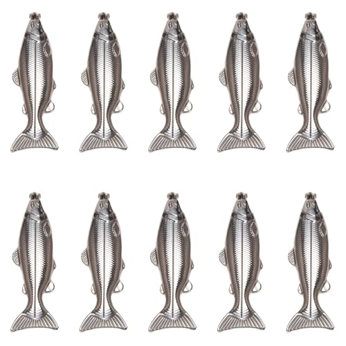 Reinscer 10 Set Fisch Form Hüft Flasche 5Oz Flasche Mini Flasche Edelstahl Party Trink Geschirr für Den Außen Bereich von Reinscer