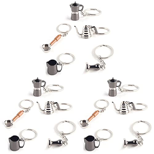 Reinscer 15PCS Kaffee Manipulation Schlüsselbund Espresso Siebträger Moka Schlüsselring von Reinscer