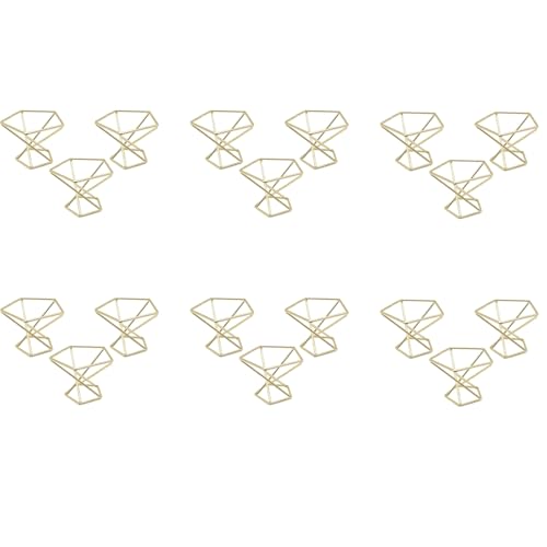 Reinscer 18 StüCk Geometrische Luft Pflanzen Halter Flugzeuge Rack Metall Pflanzen Ständer Pflanzer Regale Himmeli Tillandsien BehäLter von Reinscer