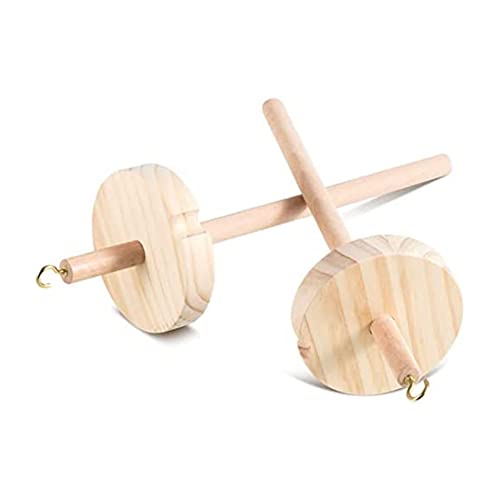 Reinscer 2 Stück DIY Drop Spindle Top Quirl Garn Spinner Hand + Metall DIY Drop Spindel für Garnherstellung Garn Spindel für Anfänger Nähen von Reinscer