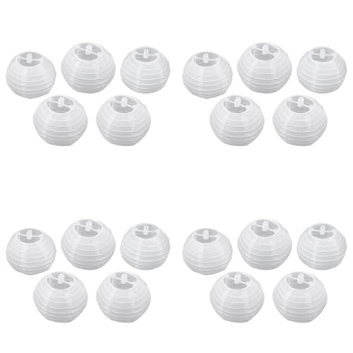 Reinscer 20 Stücke 4 10 cm Runde Papierlaterne für Geburtstag Hochzeit Geschenk DIY Creavtive () von Reinscer