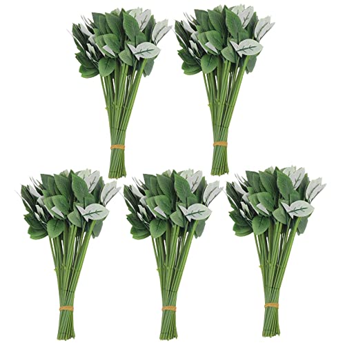 Reinscer 250 StüCke KüNstliche GefäLschte Rose Vorbauten für DIY Handgemachten Blumen Strauß Blatt Ader von Reinscer