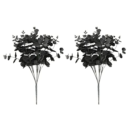 Reinscer 2X 20 KöPfe KüNstliche Schwarze Eukalyptus GefäLschte Blumen Pflanze Hochzeits Feier Dekoration von Reinscer