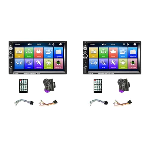 Reinscer 2X 7 Doppel Din Auto Stereo Audio Bluetooth MP5 Player USB FM Multimedia Radio Unterstützung Handy Phone Synchronisation von Reinscer
