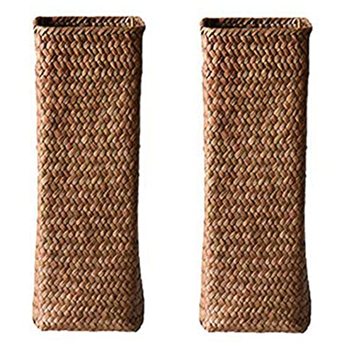 Reinscer 2X Rattan Blumen Vase Aus Bambus Körbe Dekoration Blumen Obst Korb Blumen Vase Hohe für Zu Hause von Reinscer