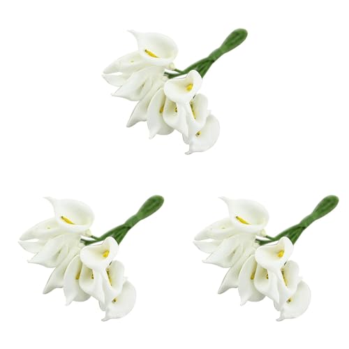 Reinscer 36 StüCke Mini Calla KüNstliche Blumenstrauß Hochzeitsdekoration DIY Kranz Geschenk von Reinscer