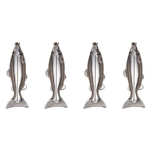 Reinscer 4 Set Fisch Form Hüft Flasche 5Oz Flasche Mini Flasche Edelstahl Party Trink Geschirr für Den Außen Bereich von Reinscer