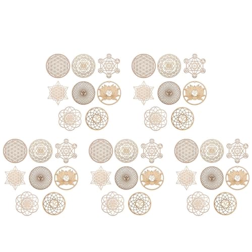 Reinscer 40 Packungen 14Cm Wand Schild des Lebens Form Untersetzer Wand Kunst DIY Untersetzer Machen Geometrie von Reinscer