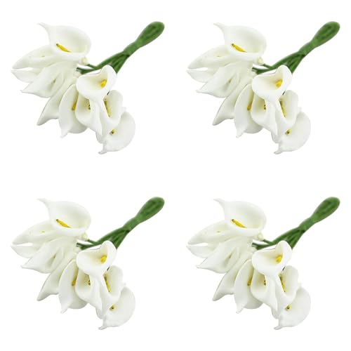 Reinscer 48 Stücke Mini Calla KüNstliche Blumenstrauß Hochzeitsdekoration DIY Kranz Geschenk von Reinscer