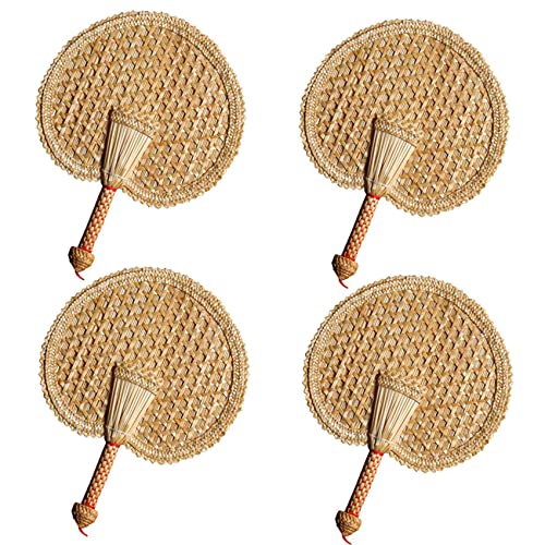 Reinscer 4X Hand Gewebter Gewebter Stroh Hand Ventilator Alter Sommer Natürlicher Hand Ventilator Umwelt Freundlicher Hand Gewebter Ventilator Dekorativer Runder Ventilator Reinscer 4X Hand Gewebter Gewebter Stroh Hand Ventilator Alter Sommer Natürlicher Hand Ventilator Umwelt Freundlicher Hand Gewebter Ventilator Dekorativer Runder Ventilator von Reinscer