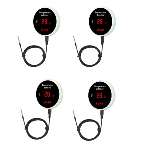 Reinscer 4X Tuya Smart Home Wifi Temperatursensor Draht Digitales Thermometer Raumwasser Pool Thermostat Alarm EU Stecker von Reinscer