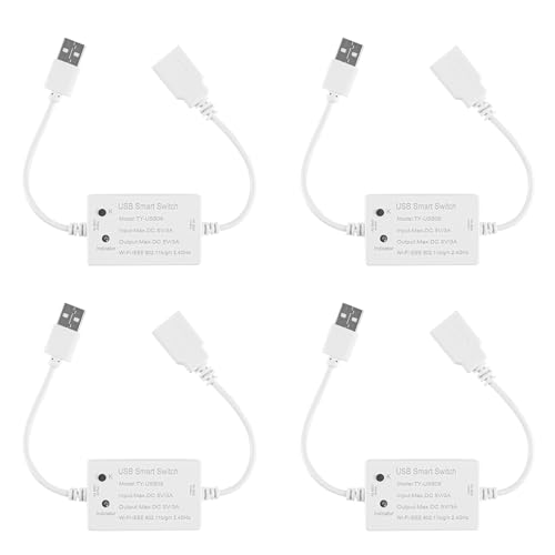 Reinscer 4X Tuya USB Smart Switch WIFI Controller Universal Breaker Timer Smart Life für USB-GeräTe für Home von Reinscer