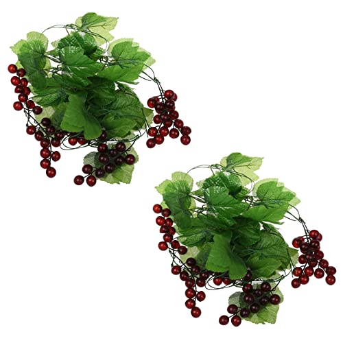 Reinscer 4X kuenstliche Weinrebe Kranz Obst Fuer Heim Garten Dekoration von Reinscer