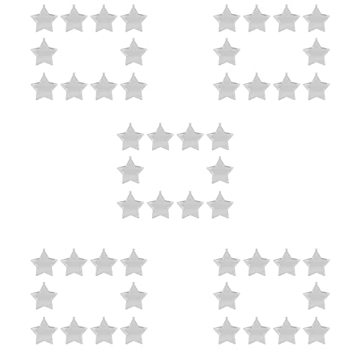 Reinscer 50 Sätze 80mm DIY Füllbar Bälle Klare Plastik Ornamente Bälle Weihnachts Baugruppe Ornament Flitter Waren (Stern Form) von Reinscer