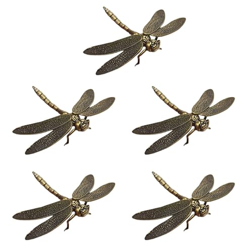 Reinscer 5X Mini Messing Libelle Casting Tier Figur Retro Stil Metall Skulptur Home Desktop Dekoration Reinscer 5X Mini Messing Libelle Casting Tier Figur Retro Stil Metall Skulptur Home Desktop Dekoration von Reinscer