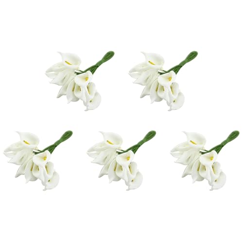 Reinscer 60 StüCke Mini Calla KüNstliche Blumenstrauß Hochzeitsdekoration DIY Kranz Geschenk von Reinscer