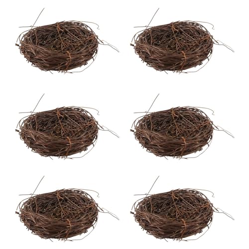 Reinscer 6X Handmade Rebe-Zweig-Nest-Ausgangsnatur-Handwerks-Feiertag für Foto-Garten- von Reinscer