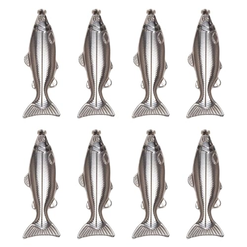 Reinscer 8 Set Fisch Form Hüft Flasche 5Oz Flasche Mini Flasche Edelstahl Party Trink Geschirr für Den Außen Bereich von Reinscer