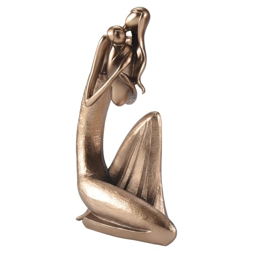 Reinscer Mutter und Kind Statue Bronze Mutter Liebe Skulptur Wohnzimmer Harz Geeignet für Wohnzimmer Schlafzimmer Studie von Reinscer