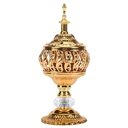 Reinscer RäUchergefäß RäUcherstäBchen Bakhoor Holzkohle RäUchergefäß Aus Metall Arabische RäUchergefäß Desktop Dekoration für die RäUcherstäBchen von Reinscer