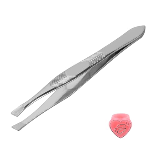 Reinscer Silber Ton Edelstahl 3,5" Pinzette fuer Augenbrauen von Reinscer