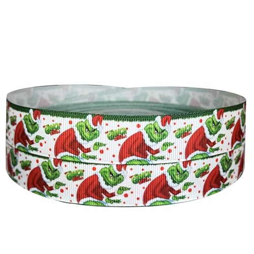 The Grinch & Cindy Loo Geschenkband, 2 m x 22 mm breit, ideal für Zubehör, Kuchendekorationsband & Dekorationsideen für Geschenkpapier, Schleifen, Topper oder Verpackung für Tüten von Reis of London