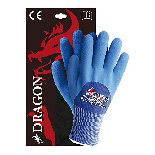 Reis WINHALF3_GN_10 Dragon Schutzhandschuhe, Dunkelblau-Blau, 10 Größe, 12 Stück von REIS