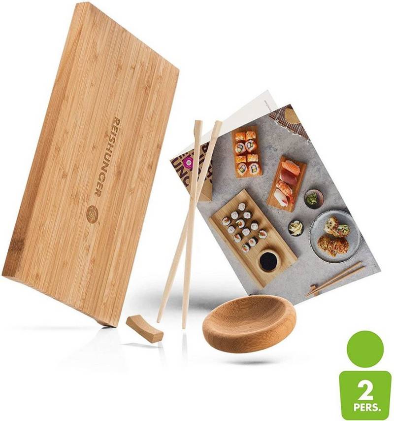 Reishunger Geschirr-Set Reishunger Sushi Servier Set (8-tlg), Bambus, aus Bambus von Reishunger