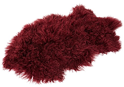 Reissner Lammfelle Naturform Tibetlammfell TP2 100x55cm Farbe dunkelrot/Bordeaux JAY23 von Reissner Lammfelle