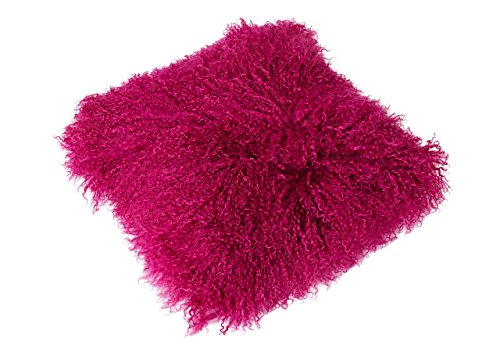 Reissner Lammfelle Tibet Lammfell Kissenbezug langflorig 30x30cm JAY16 Farbe pink/lila von Reissner Lammfelle