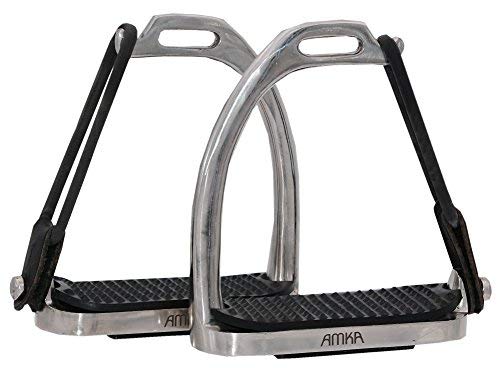 AMKA Sicherheitssteigbügel Edelstahl mit Gummiring und Kunstlederschlaufe, 12 cm, Schwarze Einlagen Sicherheits Steigbügel Safety Steigbügel Safety Stirrups Sicherheitssteigbügel AMKA Sicherheitssteigbügel Edelstahl mit Gummiring und Kunstlederschlaufe, 12 cm, Schwarze Einlagen Sicherheits Steigbügel Safety Steigbügel Safety Stirrups Sicherheitssteigbügel von Reitsport Amesbichler