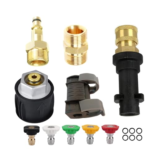 Hochdruckreiniger Adapterschlauch Schnellmontage M22-14 mm Schnellanschluss Konvertierungs oder Entriegelungsadapter für KC-Serie K2 - K7 Adapter Innengewinde Stecker Unterlegscheiben von Reiwosee