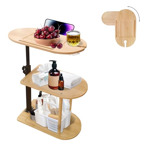 Reixuier 3-Tier Badregal Stehend,Regal Badezimmer,Badezimmerregal Organizer,43,5x27x6.5cm,für KüChe,Wohnzimmer,Schlafzimmer,Eingangsbereich, Naturfarben von Reixuier