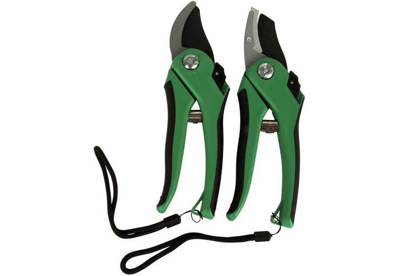 BURI Grasschere Gartenscheren-Set Bypass und Amboss Schere Gartenarbeit Pflanzenschere von BURI