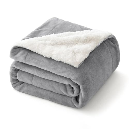 Kuscheldecke Flauschig Decke Fleecedecke 130x150 cm- Wohndecke Warm Winter Weich,Decke Sofa Kuscheldecke Grau,warm Sherpa Sofaüberwurf Decke, Dicke Sofadecke von Relahous
