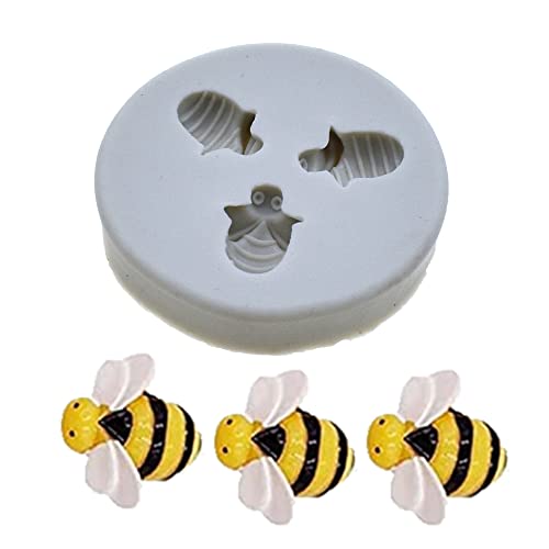 Hummel-Silikonform mit Wabenbienen aus Silikon, Schokoladenform, Biene, Fondant, Bienenstock, Silikon-Backformen für Bienen, Süßigkeiten (Biene) von Reland Sun