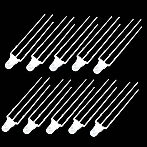 RELAND SUN 50pcs 3mm F3 LED Birne Bicolor Nebelscheinwerfer Leuchtdiode (Gemeinsame Antenne, rot und gelb) von Reland Sun