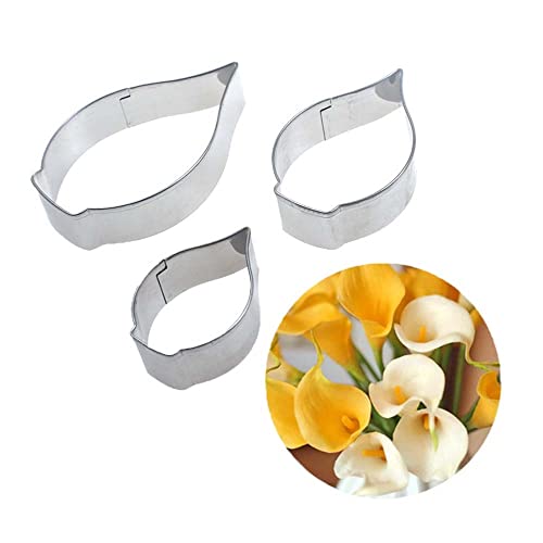 RELAND SUN Calla Lilienform aus Metall, für Fondant, Kuchen, Zucker, Basteln, Gebäck, Zuckerguss, Schneiden, Dekoration, Backwerkzeug (Blütenblatt) von Reland Sun