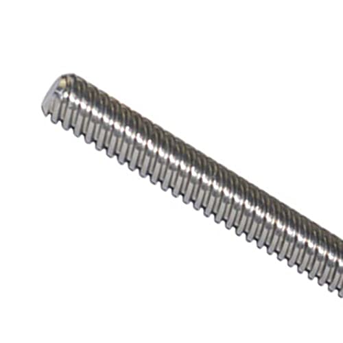 RELAND SUN T8 Schraube Kupfermutter 2 mm Abstand und Rückschlagmutter trapezförmig Edelstahl Schraube Kabel 8 mm (200 mm einzelne T8 Bleischraube) von Reland Sun