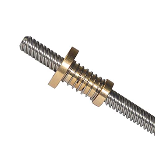 RELAND SUN T8 Schraube Kupfermutter 2 mm Abstand und Rückschlagmutter trapezförmig Edelstahl Schraube Kabel 8 mm (400 mm mit Mutter) von Reland Sun