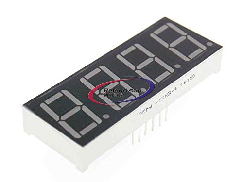 Reland Sun 10 Stück 1bit 2bit 3bit 4bit Common Anode Common Cathode Positive Digital Röhre 0,9 cm rote LED Digit 7 Segment (Common Anode 4 Bit) von Reland Sun
